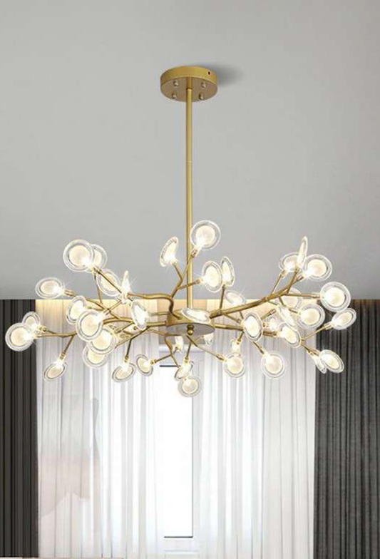 Light House Metal+Glass Material Gold Pc Finished Chandelier