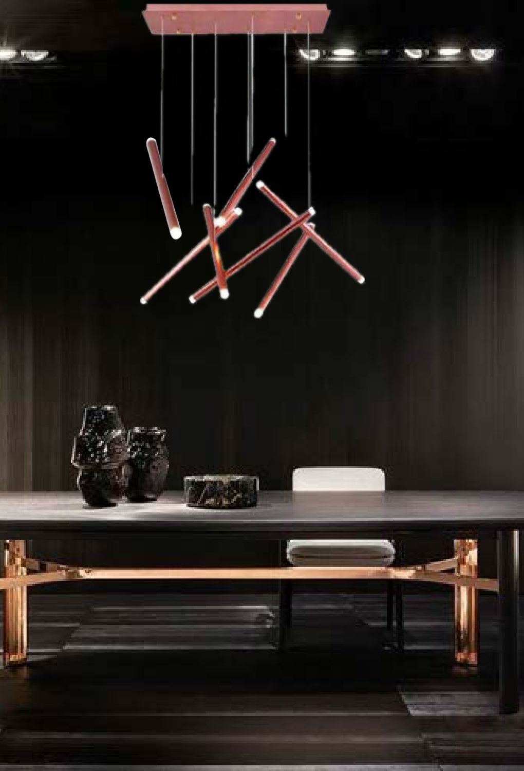 Light House Metal Material Rosegold Finished Chandelier