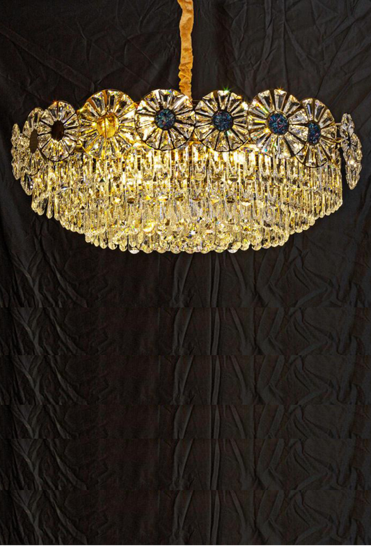 Light House Metal+Crystal Material Gold Finished Chandelier