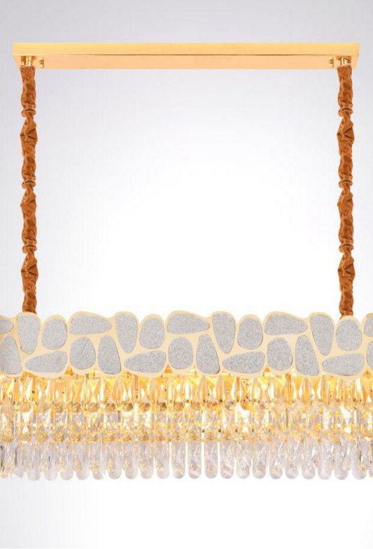 Light House Metal+Crystal Material Gold Finished Chandelier