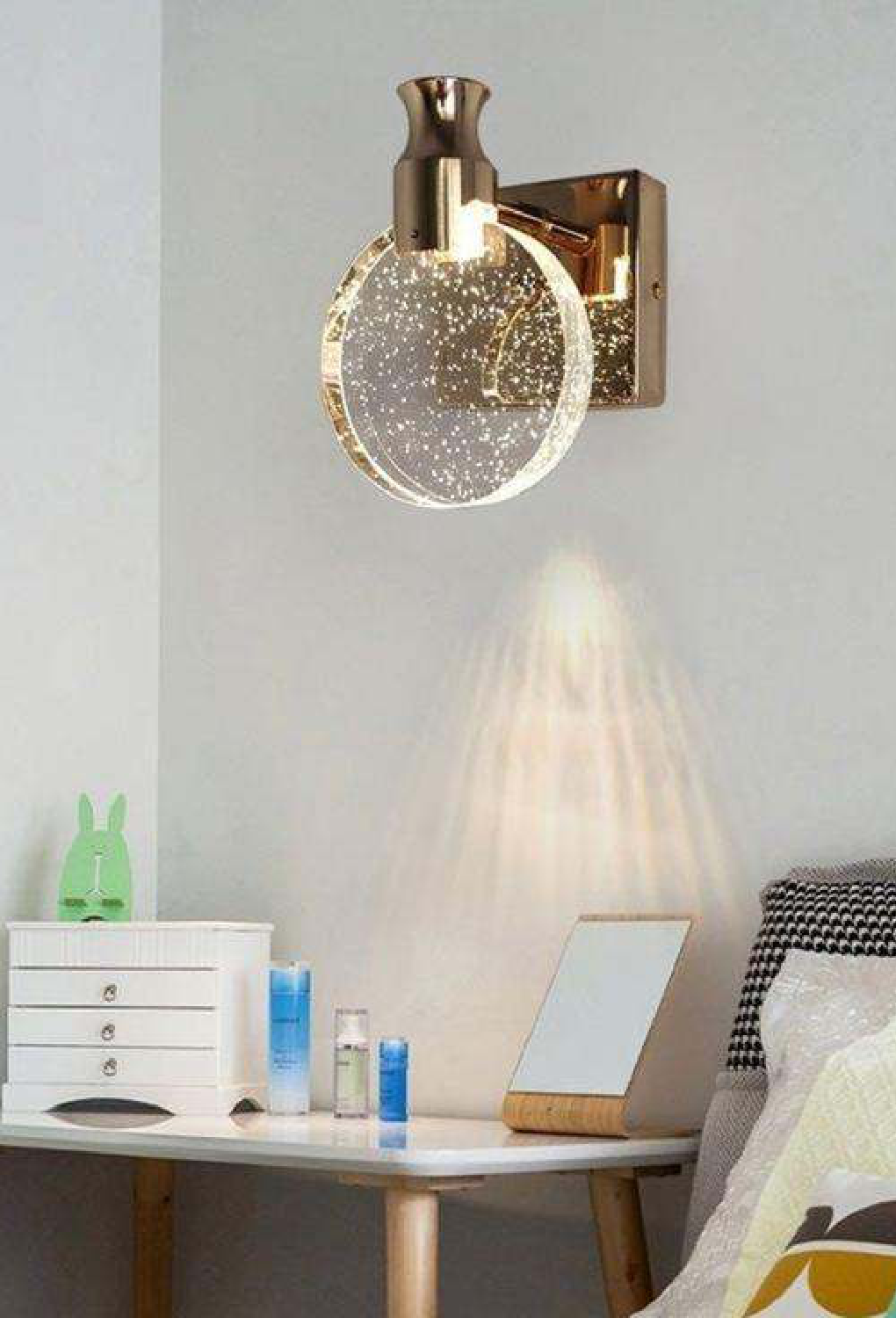 Light House Metal+Crystal Material Brass Finished Wall Light