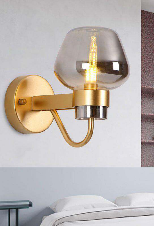 Light House Metal Material Brass + Amber Finished Wall Light