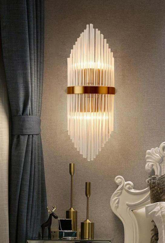 Light House Metal Material Gold+Crystal Finished Wall Light