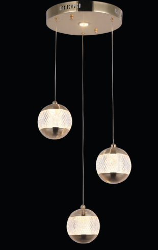 Home Light Aluminum + Acrylic Material Gold Finished Hanging Light