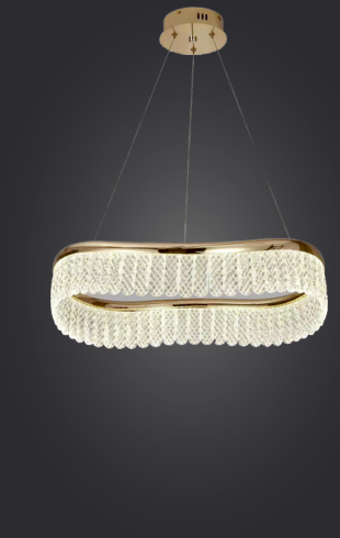 Home Light  Aluminum + Crystal    Material Gold Finished Pendent Light