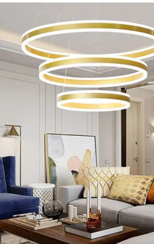 Home Light  Aluminum + Acrylic    Material Gold Finished Pendent Light