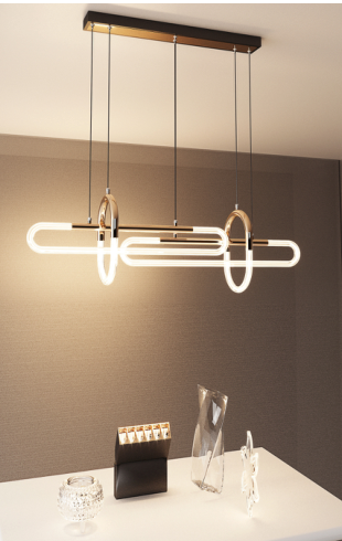 Home Light  Aluminum + Acrylic    Material Gold Finished Pendent Light