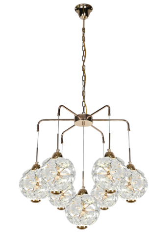 Home Light  Crystal               Material Gold Finished Pendent Light